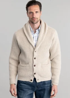 Lambswool Windsor Shawl Jacket - Linen