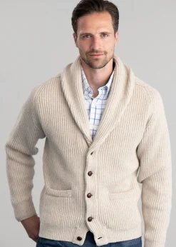 Lambswool Windsor Shawl Jacket - Linen