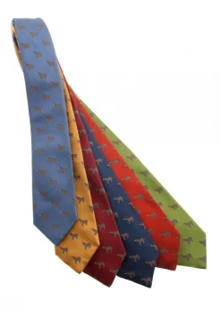 Large Elephant Silk Tie - Red