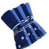 Large Spotted Handkerchief (6 Pack Tied) - Navy and Light Blue