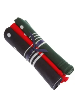 Large Spotted Handkerchief (3 Pack Tied) - Navy, Red and Green