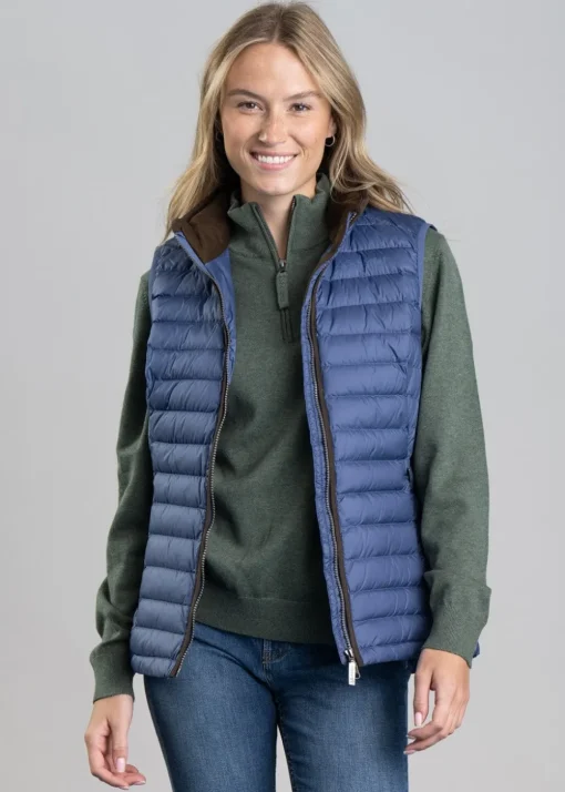 Launde Down Gilet - Stone Blue
