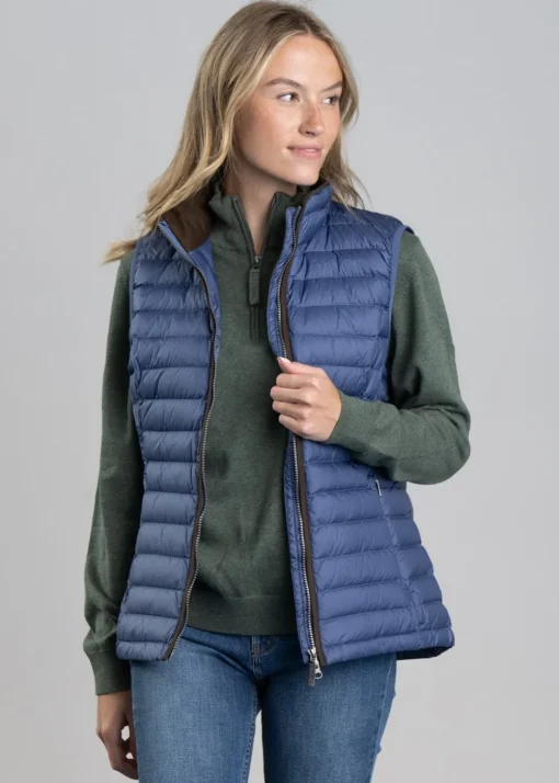Launde Down Gilet - Stone Blue