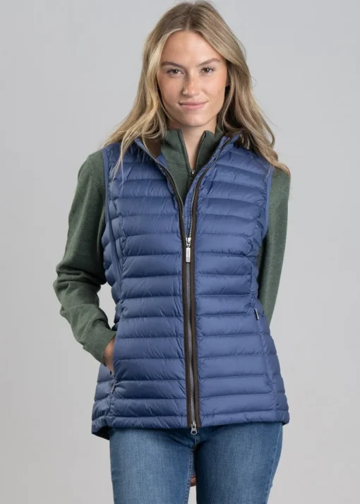 Launde Down Gilet - Stone Blue