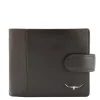 Leather Wallet with Coin Pocket - Brown