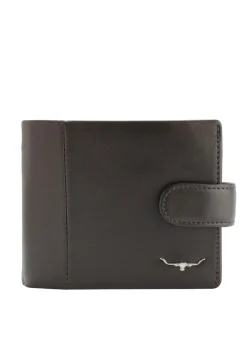 Leather Wallet with Coin Pocket - Brown
