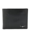 Leather Wallet with Coin Pocket - Black