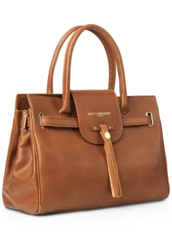Leather Windsor Handbag - Tan
