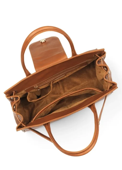 Leather Windsor Handbag - Tan