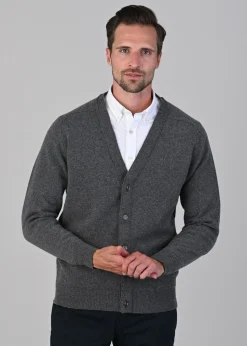 Leven 2 Ply Lambswool Cardigan - Cliff
