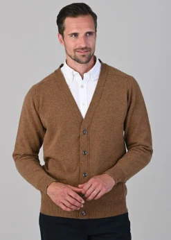 Leven 2 Ply Lambswool Cardigan - Driftwood