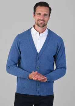 Leven 2 Ply Lambswool Cardigan - Jeans