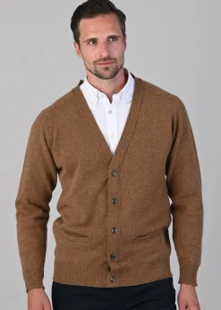 Leven 2 Ply Lambswool Cardigan - Driftwood