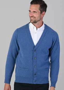 Leven 2 Ply Lambswool Cardigan - Jeans