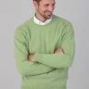 Leven 2 Ply Lambswool Crew Neck Plus Size - Kiwi