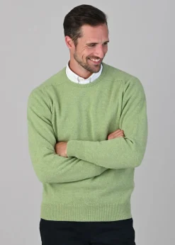 Leven 2 Ply Lambswool Crew Neck Plus Size - Kiwi
