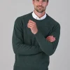 Leven 2 Ply Lambswool Crew Neck Plus Size - Moorland