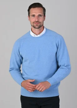 Leven 2 Ply Lambswool Crew Neck - Horizon