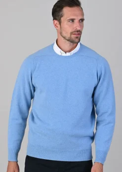 Leven 2 Ply Lambswool Crew Neck - Horizon