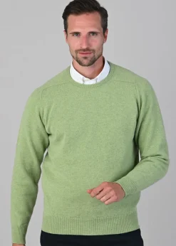 Leven 2 Ply Lambswool Crew Neck Plus Size - Kiwi