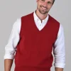 Leven 2 Ply Lambswool Slipover - Poppy Mel