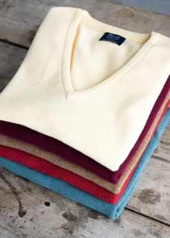 Leven 2 Ply Lambswool Slipover - Poppy Mel