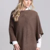 Lindsey Lambswool Poncho - Tobacco