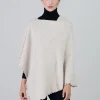 Lindsey Lambswool Poncho - Linen