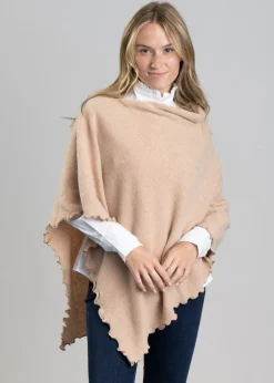 Lindsey Lambswool Poncho - Oatmeal