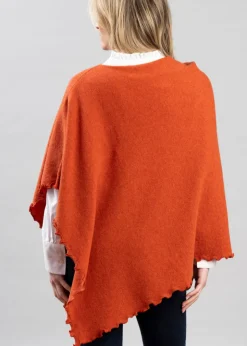Lindsey Lambswool Poncho - Ember