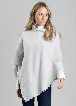 Lindsey Lambswool Poncho - Zinc