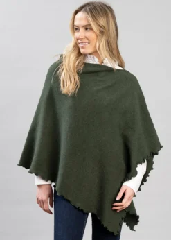 Lindsey Lambswool Poncho - Rosemary