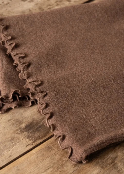Lindsey Lambswool Poncho - Tobacco