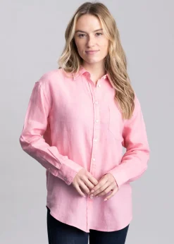 Linen Shirt - Geranium Pink