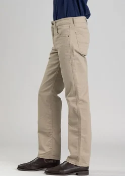 Linesman Slim Fit Drill Jeans (Luxury Fabric) - Buckskin