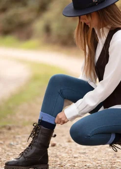 Linton Socks - Navy and Bluebell