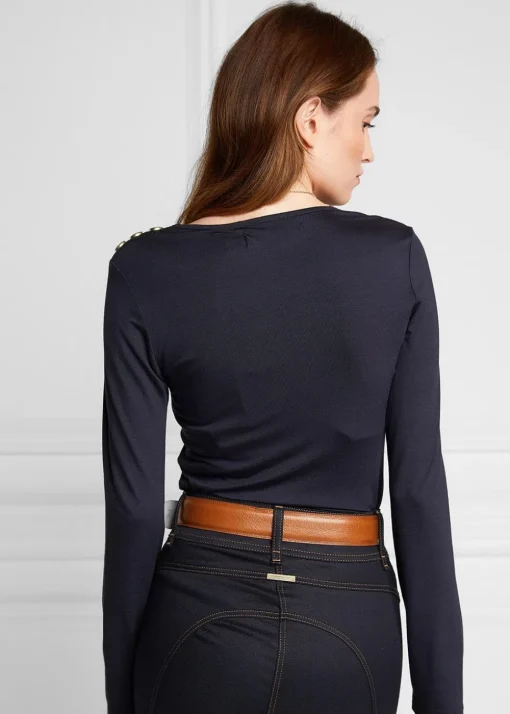 Long Sleeve V-Neck T-Shirt - Ink Navy