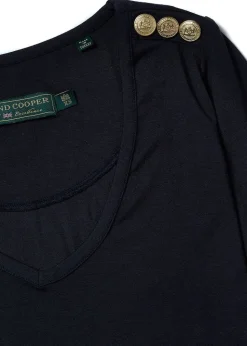 Long Sleeve V-Neck T-Shirt - Ink Navy