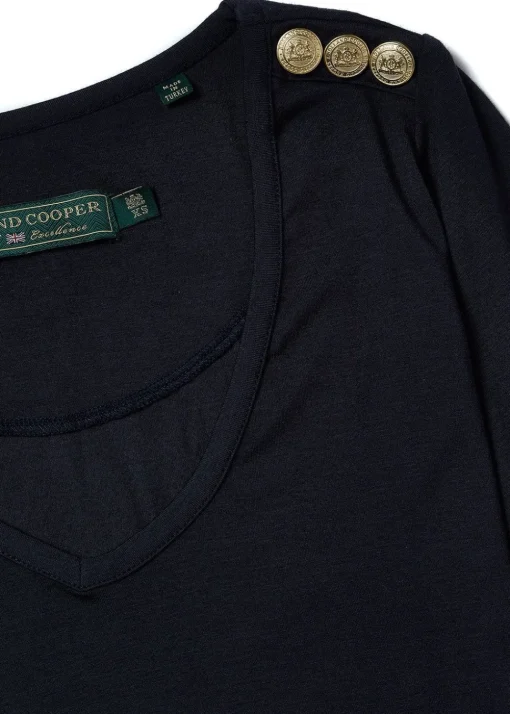 Long Sleeve V-Neck T-Shirt - Ink Navy