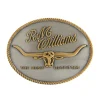 Longhorn Trophy Buckle - Silver and Brass