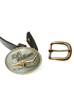 Longhorn Trophy Buckle - Silver and Brass