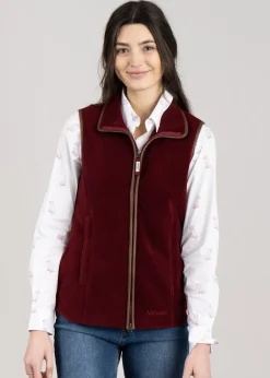 Lyndon Fleece Gilet - Claret