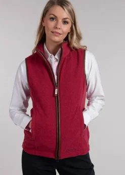 Lyndon Fleece Gilet - Pomegranate