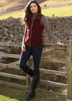 Lyndon Fleece Gilet - Claret