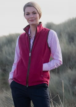 Lyndon Fleece Gilet - Pomegranate