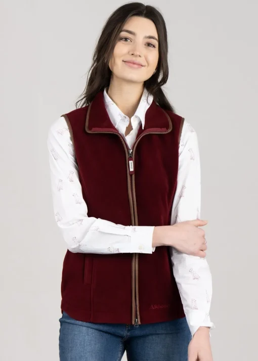 Lyndon Fleece Gilet - Claret