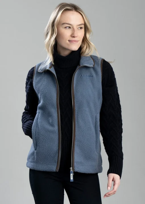 Lyndon Retro Fleece Gilet - Vintage Navy