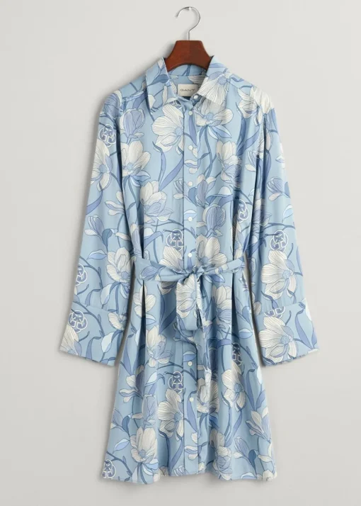 Magnolia Shirt Dress - Dove Blue