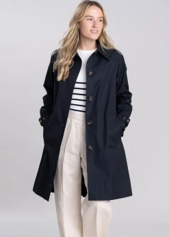 Maia Showerproof Jacket - Dark Navy and Rosemary Tartan
