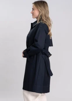 Maia Showerproof Jacket - Dark Navy and Rosemary Tartan